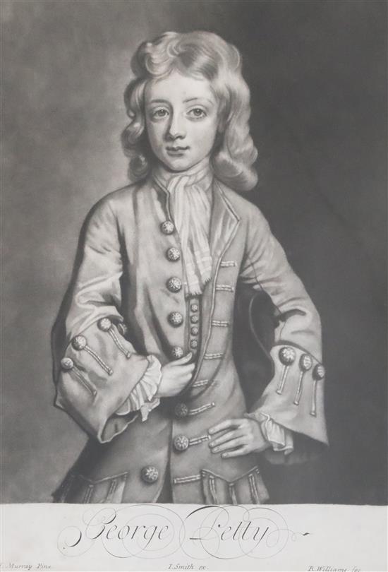 Five 18th century mezzotint portraits of noblemen and politicians,